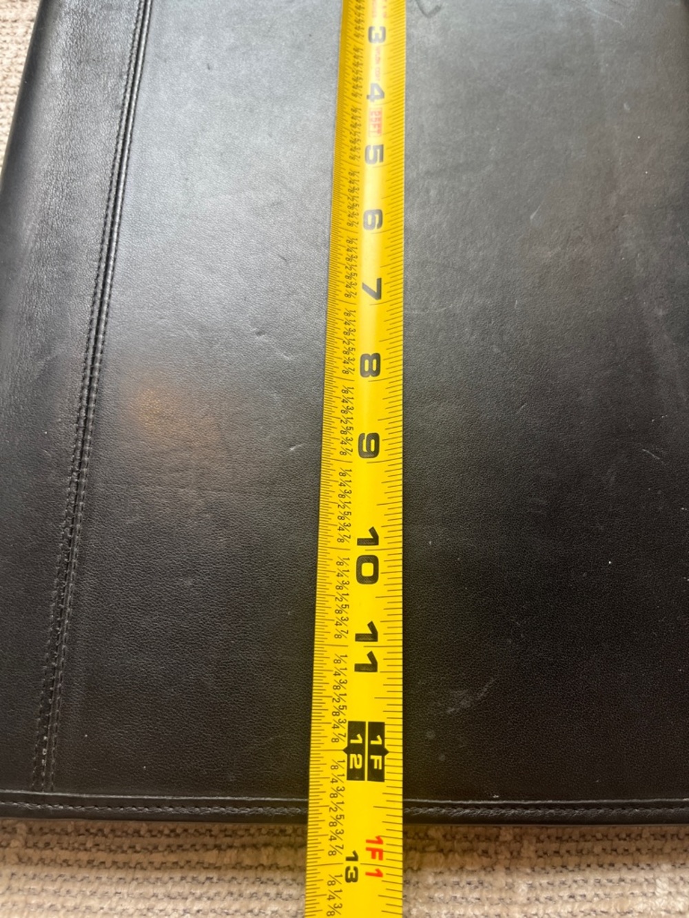 Vintage Coach Black Leather Bi-fold Portfolio Notebook Organizer Padfolio - Picture 10 of 10